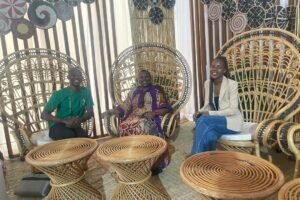 Bigirimana Feston meeting President of AGRA Dr. Alice Ruhweza at AFSF 2026 in Kigali, Rwanda.