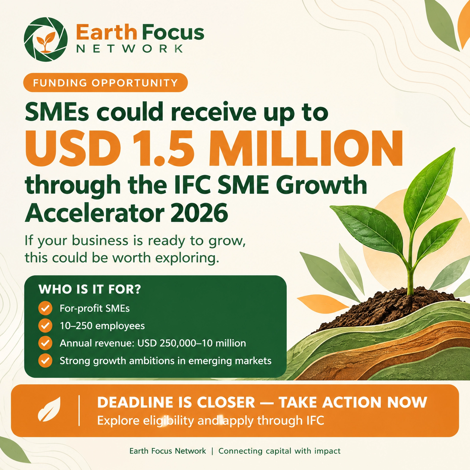 SMEs could receive up to USD 1.5 million in grant funding through the IFC - International Finance Corporation SME Growth Accelerator 2026. Yet thousands of African entrepreneurs will not apply, not because they lack a great business, but because they never hear about the opportunity. If your business is ready to grow, this could be worth exploring.